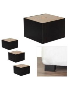 VOYAGE WENGHE’ | SET 4 Piedi in legno | Altezza 4 cm | Piedini per divani, poltrone e mobili