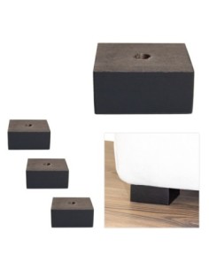 VOYAGE WENGHE’ | SET 4 Piedi in legno | Altezza 2,8 cm | Piedini per divani, poltrone e mobili