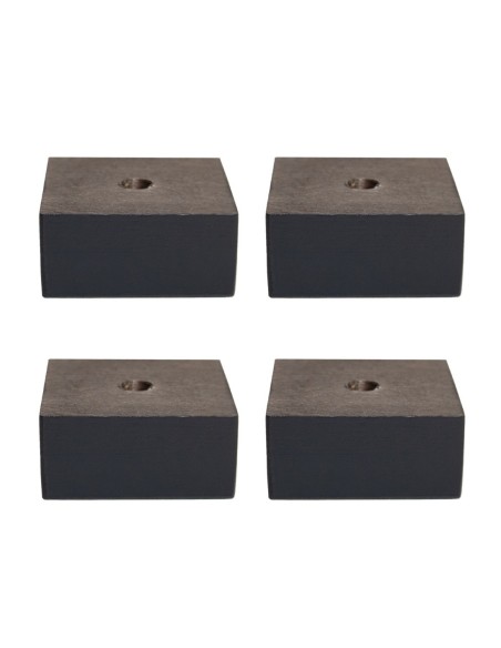 VOYAGE WENGHE' | SET of 4 Wooden Legs | Wenghè Color | Height 2,8 cm | Sofas and Furniture Wooden Legs