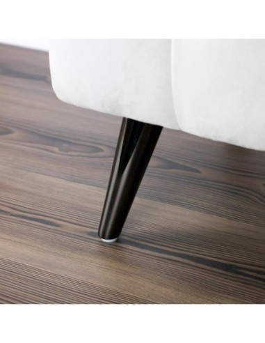 BOWIE | Set of 4 Legs and 16 Screws | Black Nickel Finish | H.18 cm | Legs for Sofas and Armchairs