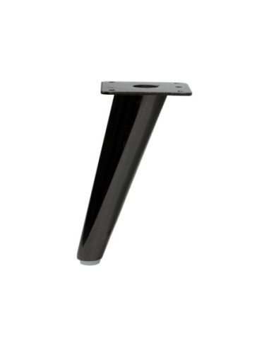 BOWIE | Set of 4 Legs and 16 Screws | Black Nickel Finish | H.18 cm | Legs for Sofas and Armchairs
