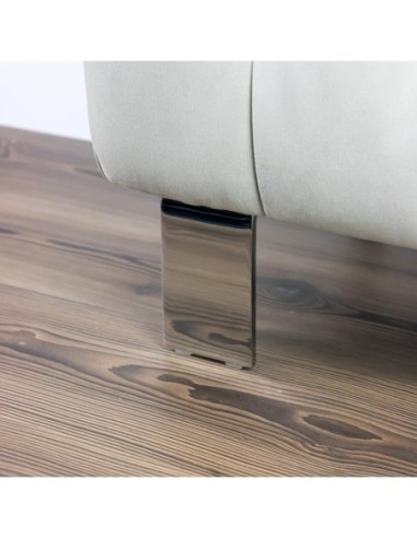 NAPOLI X | Set of 4 Legs and 16 Screws | Chrome Finish | H.15 cm | Legs for Sofas and Armchairs