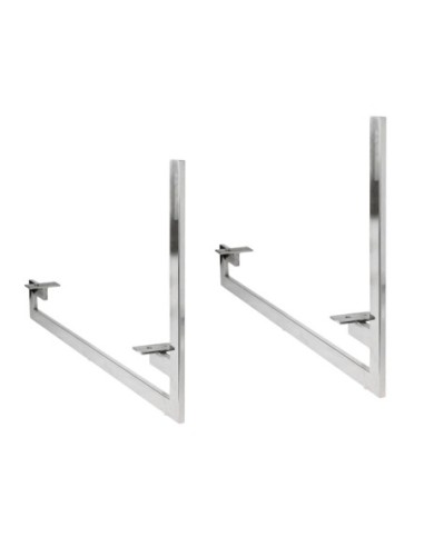 TAV L | SET da 2 Slitte in metallo | Cromo Lucido | H.12 - L.98,5 | Slitta per divani |