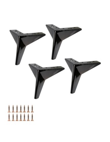 STARDUST | SET da 4 Piedi e 16 viti | Nickel Nero | H. 12,5 | Piedini per divani e poltrone |