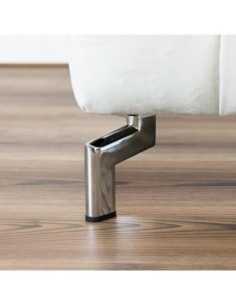 HIROSHI | SET da 4 Piedi e 16 viti | Cromo Lucido | H. 12 | Piedini per divani e poltrone | 2