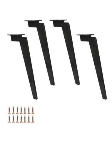 MANTOVA | SET da 4 Piedi e 16 viti | Grigio RAL 7021 | H.40 | Piedini per poltrone e sedie |