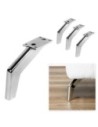 CASABLANCA | Set of 4 Legs and 16 Screws | Chrome Finish | H.13 cm | Legs for Sofas and Armchairs