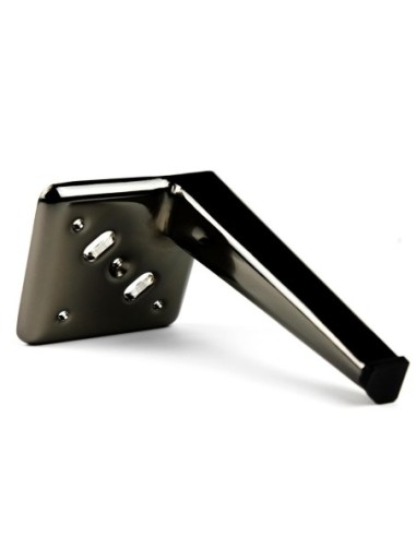 ROMINA | SET 4 Piedi e 16 viti | Nickel Nero | H.17 cm | Piedini per divani-poltrone |
