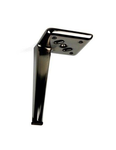 ROMINA | Set of 4 Legs and 16 Screws | Black Nickel Finish | H.17 cm | Legs for Sofas and Armchairs