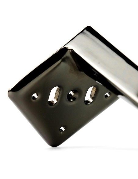 ROMINA | SET 4 Piedi e 16 viti | Nickel Nero | H.17 cm | Piedini per divani-poltrone |