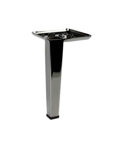 ROMINA | Set of 4 Legs and 16 Screws | Black Nickel Finish | H.17 cm | Legs for Sofas and Armchairs