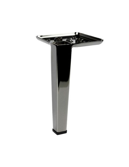 ROMINA | SET 4 Piedi e 16 viti | Nickel Nero | H.17 cm | Piedini per divani-poltrone |