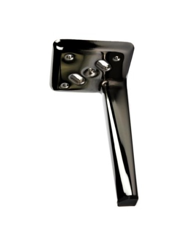 ROMINA | Set of 4 Legs and 16 Screws | Black Nickel Finish | H.17 cm | Legs for Sofas and Armchairs