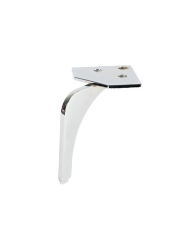 FOSTER | Set of 4 Legs and 16 Screws | Chrome Finish | H.14 cm | Legs for Sofas and Armchairs
