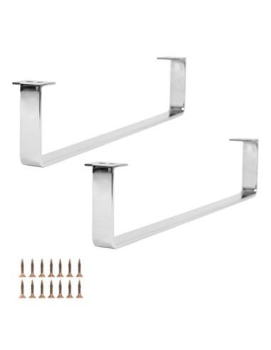 EASTWOOD | SET da 2 slitte | Cromo Lucido | H.14 - L.90 | Slitta per divani |