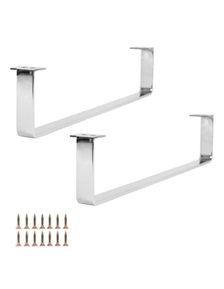 EASTWOOD | SET da 2 slitte | Cromo Lucido | H.14 - L.90 | Slitta per divani |