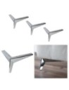 CAMBRIDGE | SET da 4 Piedi e 16 viti | Cromato | H.13 | Piedi per divani-poltrone |