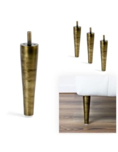 KENT STILETTO | SET da 4 piedi | Bronzo Antico | H.16 | Piede Conico per divani e poltrone |