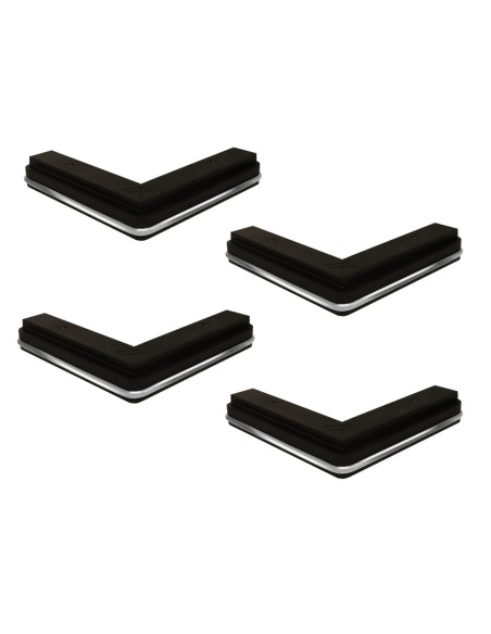 R3 S557 | SET 4 Piedi in Legno | Colore Wenghè | Dimensione: H 3,5cm L 18 cm | Gambe per divani e mobili