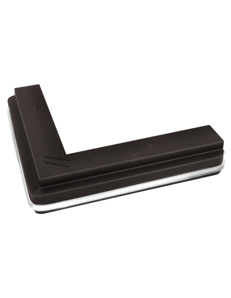 R3 S557 | SET 4 Piedi in Legno | Colore Wenghè | Dimensione: H 3,5cm L 18 cm | Gambe per divani e mobili