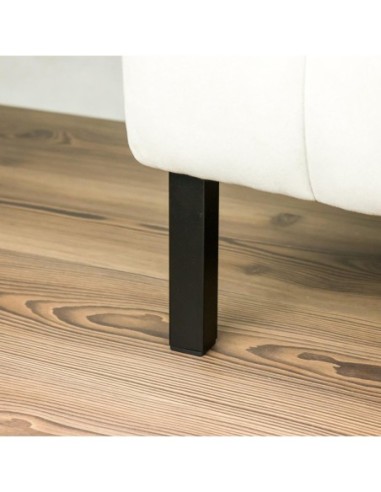 NEW TESSA | SET da 4 Piedi e 16 viti | Nero Opaco | H.15 | Piedini per divani-poltrone |