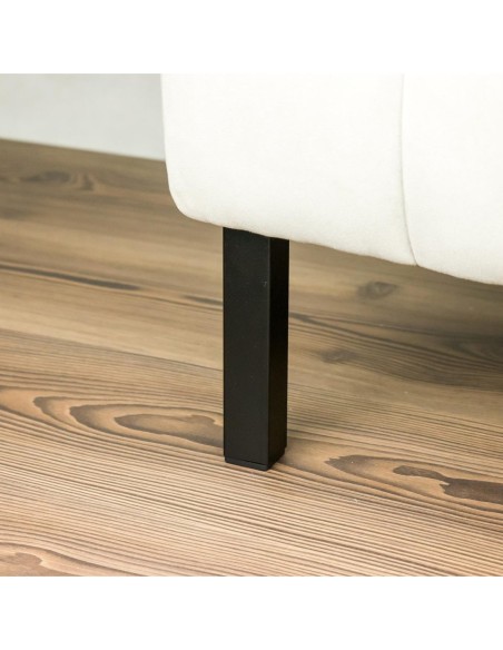 NEW TESSA | SET da 4 Piedi e 16 viti | Nero Opaco | H.15 | Piedini per divani-poltrone |