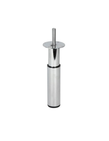 TELESCOPIC H. 12–18 cm | Set of 4 Legs | Chrome Finish | Pre-Fitted M10 Threaded Stud