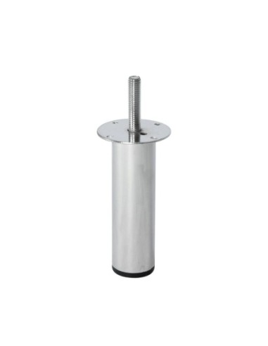 TELESCOPIC H. 12–18 cm | Set of 4 Legs | Chrome Finish | Pre-Fitted M10 Threaded Stud