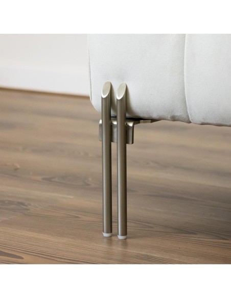 ARROW | SET 4 Piedi e 16 viti | Nickel Satinato | H.15 cm | Piedini per divani-poltrone |