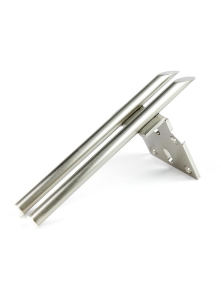 ARROW | SET 4 Piedi e 16 viti | Nickel Satinato | H.15 cm | Piedini per divani-poltrone |