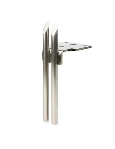 ARROW | SET 4 Piedi e 16 viti | Nickel Satinato | H.15 cm | Piedini per divani-poltrone |