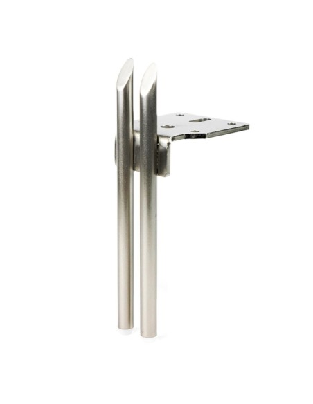 ARROW | SET 4 Piedi e 16 viti | Nickel Satinato | H.15 cm | Piedini per divani-poltrone |