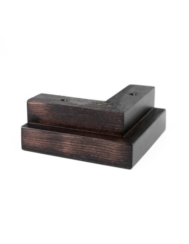 GENIUS | SET 4 Piedi in Legno | Colore Wenghè | Altezza 5 cm | Gambe in Legno per divani e mobili