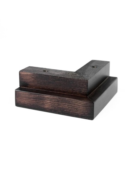 GENIUS | SET of 4 Wooden Legs | Wenghè Color | Height: 5 cm | Sofas and Furniture Wooden Legs
