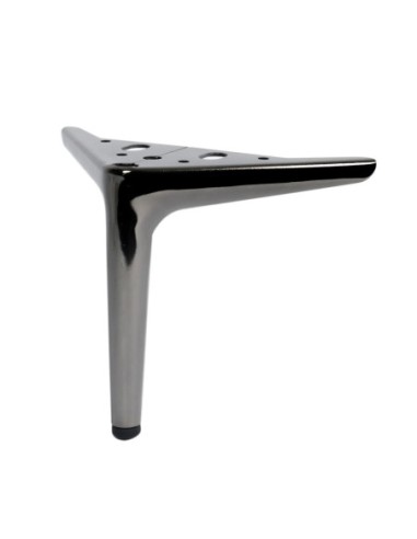 PAKO | Set of 4 Legs and 16 Screws | Nickel Nero Finish | H.15 cm | Legs for Sofas and Armchairs