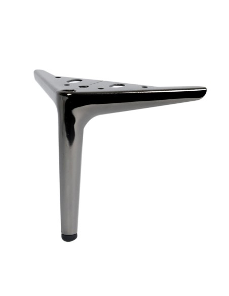 PAKO | Set of 4 Legs and 16 Screws | Nickel Nero Finish | H.15 cm | Legs for Sofas and Armchairs