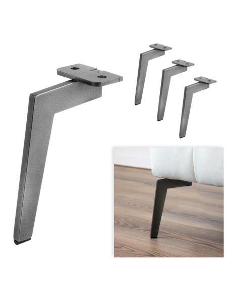XR | SET da 4 Piedi | Manganese | H.18 | Piedini per divani e poltrone |