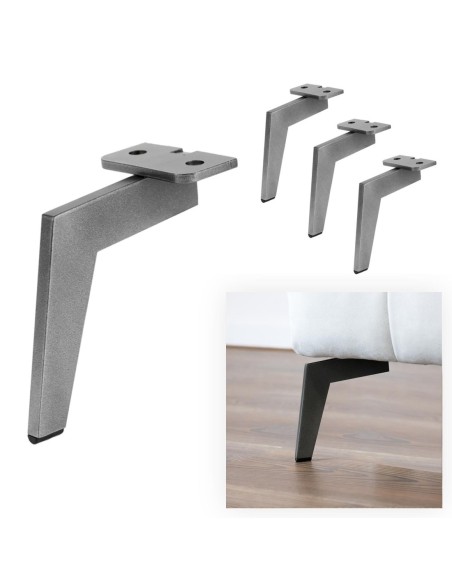 XR | SET da 4 Piedi | Manganese | H.13 | Piedini per divani e poltrone |