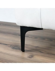SIENA 15 | SET da 4 Piedi e 16 viti | Nero Opaco | H.15 cm | Piedini per divani-poltrone | 2