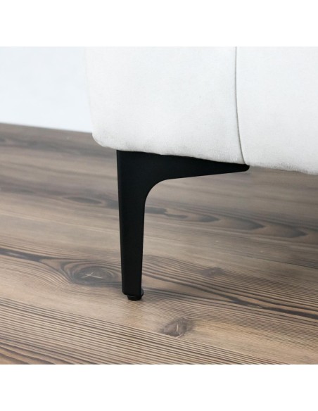 SIENA 15 | SET da 4 Piedi e 16 viti | Nero Opaco | H.15 cm | Piedini per divani-poltrone |