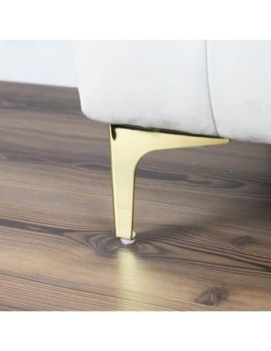 SIENA | Set of 4 Legs and 16 Screws | Gold Finish | H.13 cm | Legs for Sofas and Armchairs