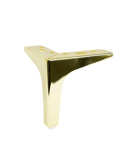 SIENA 13 | SET da 4 Piedi e 16 viti | Oro Lucido | H.13 cm | Piedini per divani-poltrone |