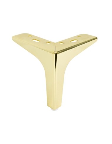 SIENA 13 | SET da 4 Piedi e 16 viti | Oro Lucido | H.13 cm | Piedini per divani-poltrone |