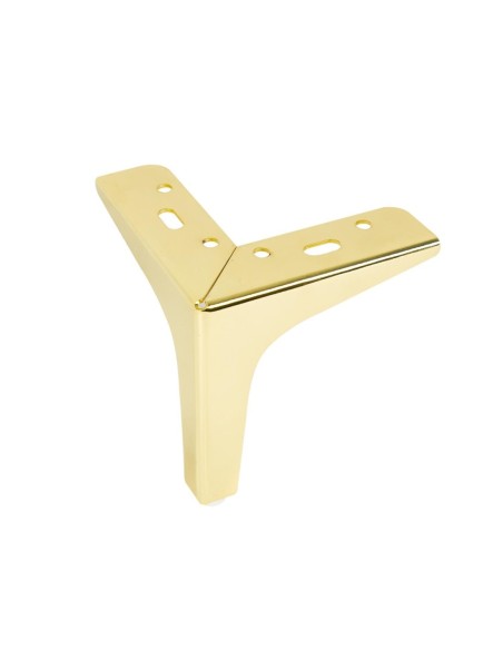 SIENA 13 | SET da 4 Piedi e 16 viti | Oro Lucido | H.13 cm | Piedini per divani-poltrone |