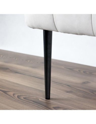 SIMPSON BRILLANTE | SET da 4 Piedi | Nero Brillante | H. 25 | Viti Innestate (8 MA) | Piedini per letto e poltrone |