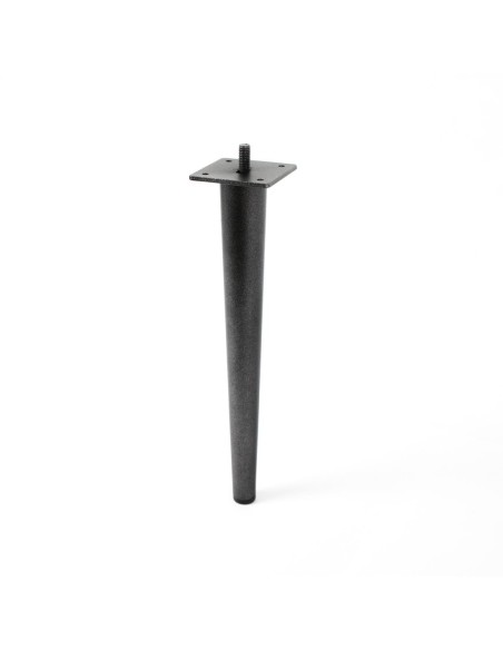 SIMPSON | Set of 4 Legs and 16 Screws | Glossy Black Finish | H.25 cm | Legs for Sofas and Armchairs