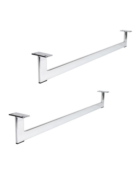 RAINBOW | SET da 2 Slitte | Cromo | H.12 - L.89 | Slitta per divani |