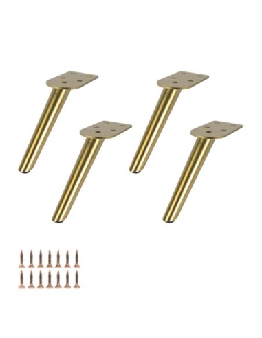 KENT | Set of 4 Legs and 16 Screws | Bronze Finish | H.16 cm | Legs for Sofas and Armchairs