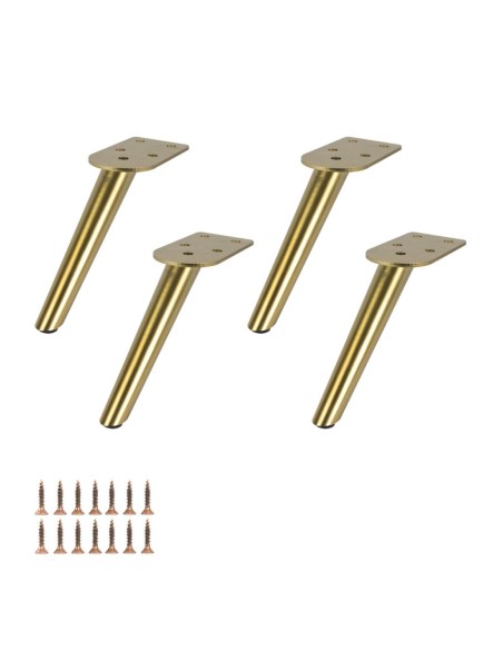 KENT | SET da 4 piedi e 16 viti | Bronzo | H.16 | Piede Conico per divani e poltrone |
