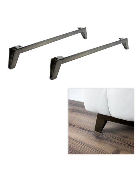 VENEZIA | SET da 2 Slitte | Titanio Bronze | H.14 | Slitta per divani |